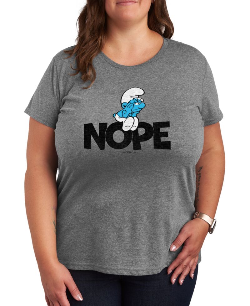 Plus Size The Smurfs Nope Graphic T-Shirt