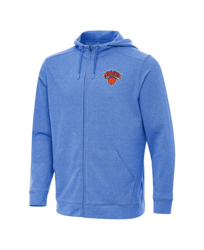 Men's Heather Blue New York Knicks Effortless Full-Zip Hoodie Jacket