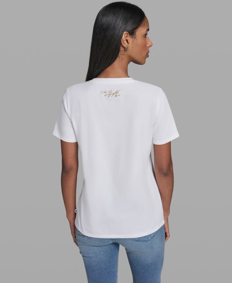 Women's Crewneck Denim Logo T-Shirt