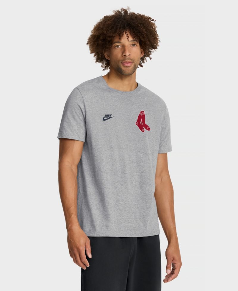 Men's Heather Gray Boston Red Sox Cooperstown 2-Hit T-Shirt
