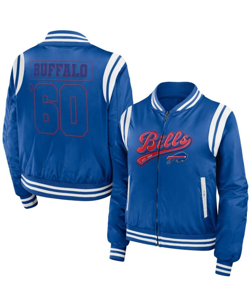Women's Royal Buffalo Bills Bomber Full-Zip Jacket