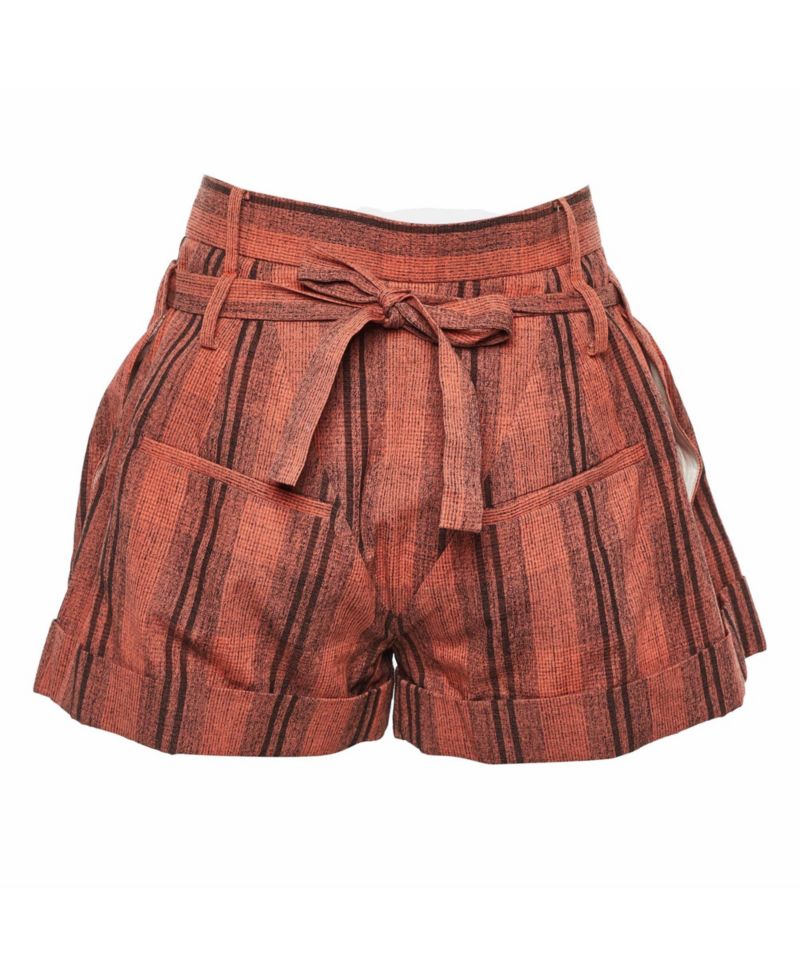 Women's High-Waisted Tie Detail Shorts, 7" Inseam