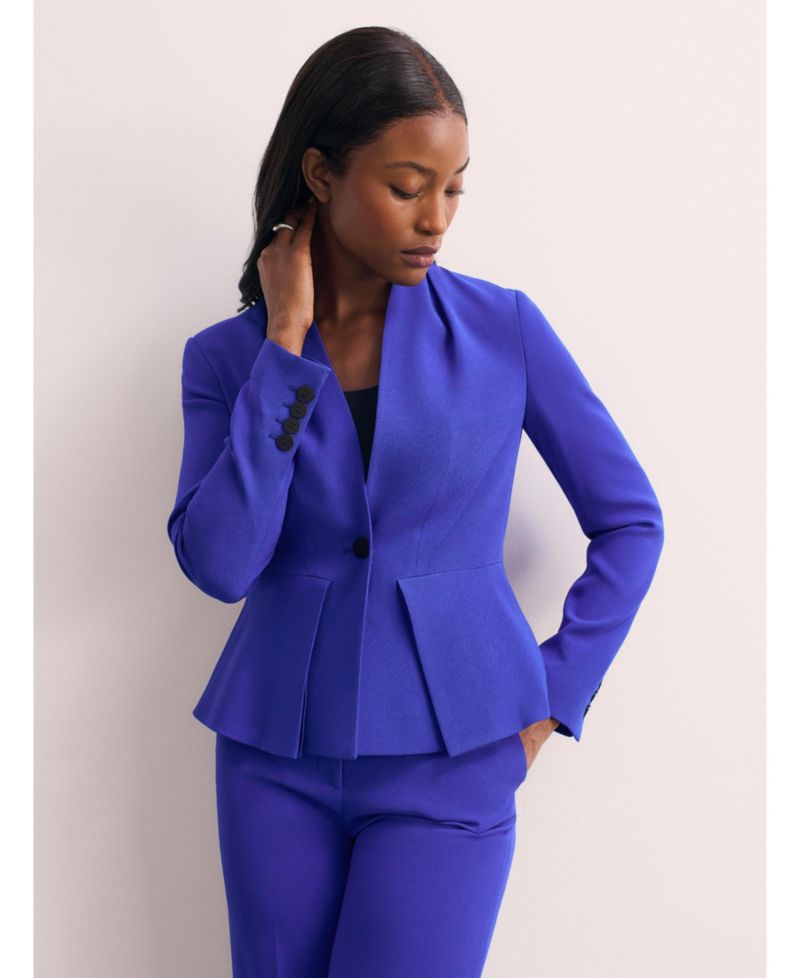 Women's Clifton Fitted Peplum Crepe Blazer