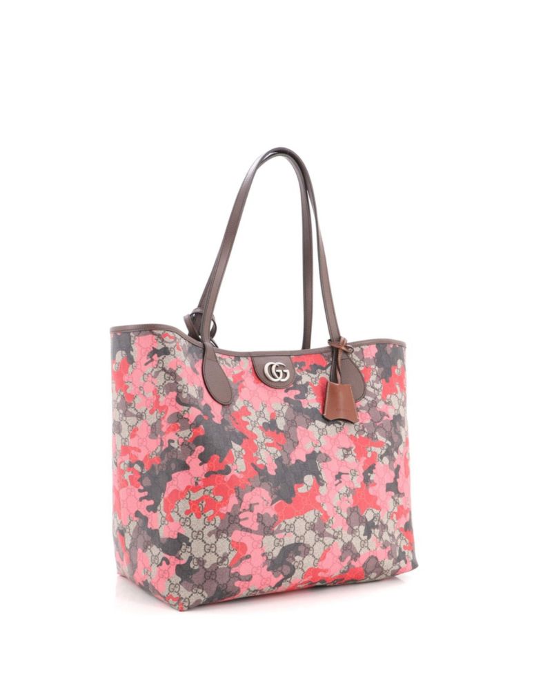Large GG Open Tote GG Camouflage Coated Canvas