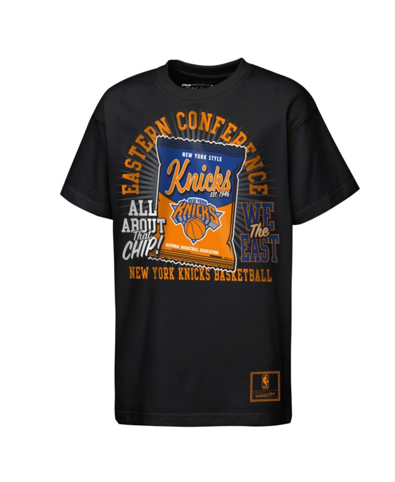 Big Boys and Girls Black New York Knicks All About the Chip Premium T-Shirt