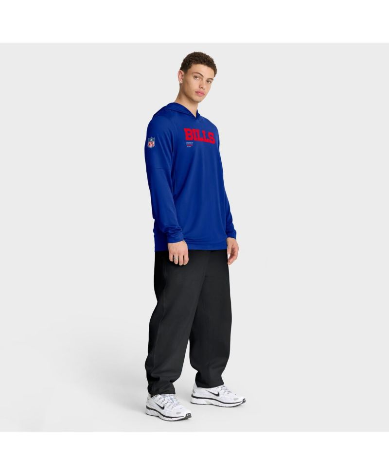 Men's Royal Buffalo Bills Sideline Pure Fury Performance Long Sleeve Hoodie T-Shirt
