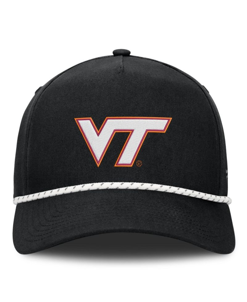 Men's Black Virginia Tech Hokies Undertone Rope Adjustable Hat