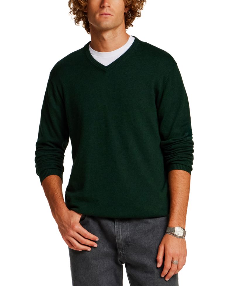 Men's Cashmere Holiday V-Neck Sweater