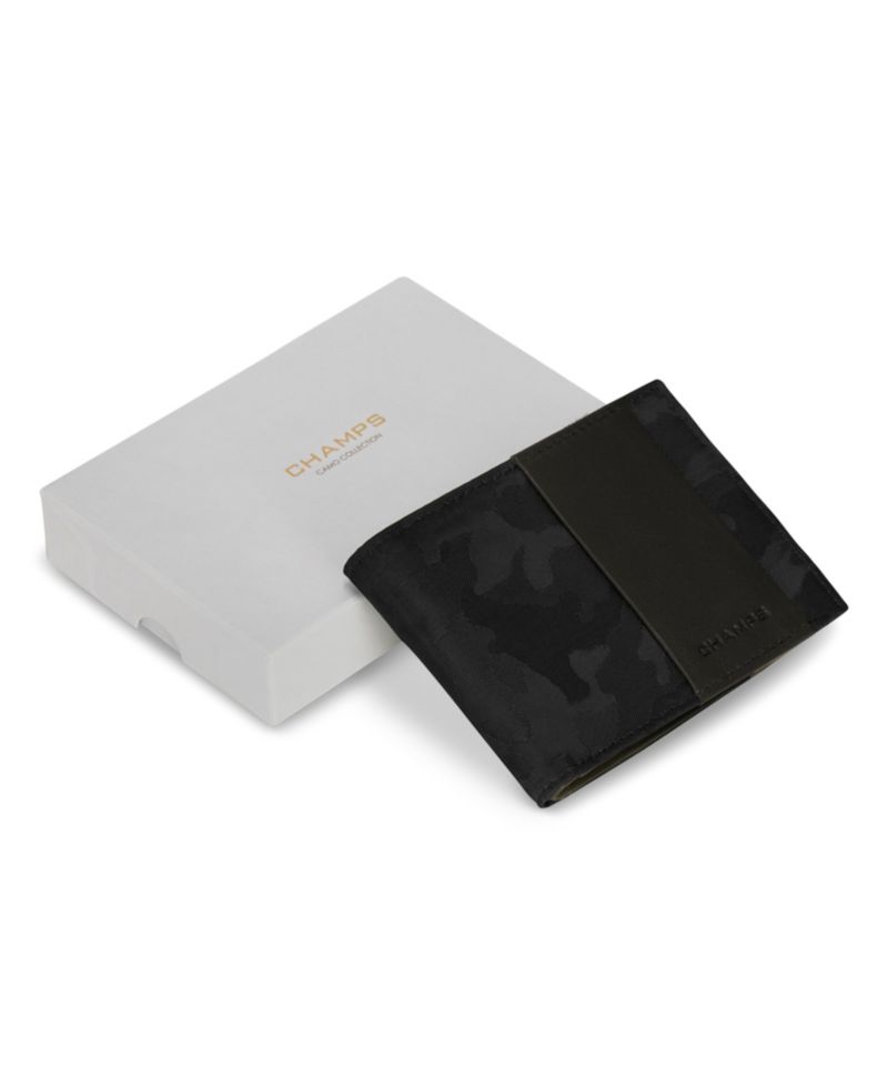Men's Camo Collection Leather Top Wing Wallet