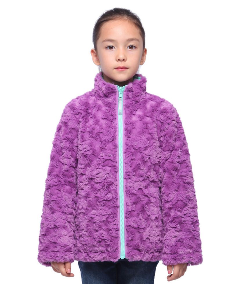 Girls Reversible Sherpa Fleece Puffer Jacket