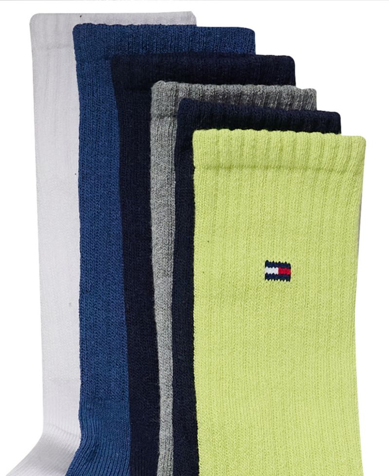 Men's Cushion Sole Sports Crew Socks, 6-Pack