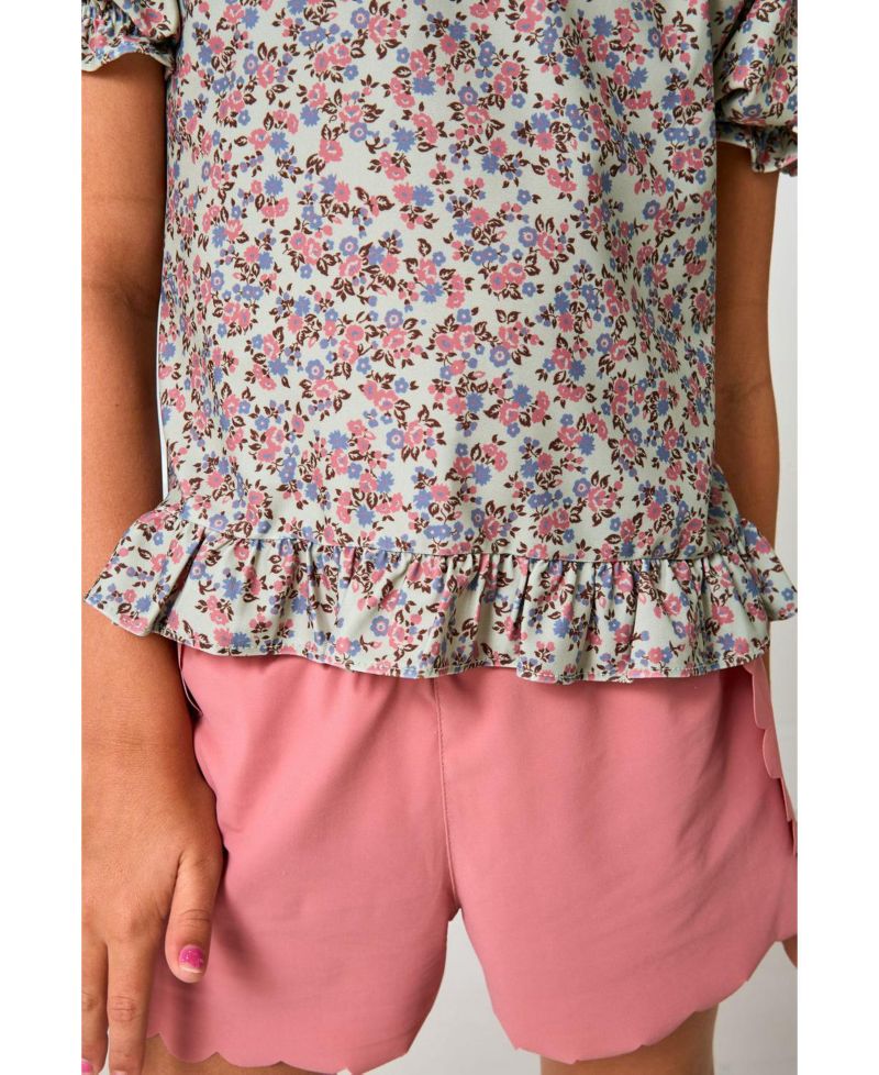 Girls' 2-16 Ruffle Tee