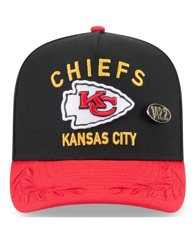 Men's Black/Red Kansas City Chiefs 2025 NFL Draft On Stage A-Frame 59FIFTY Fitted Hat