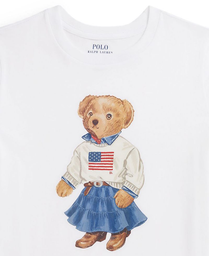 Girls' 7-16 Polo Bear Printed Short-Sleeve T-Shirt
