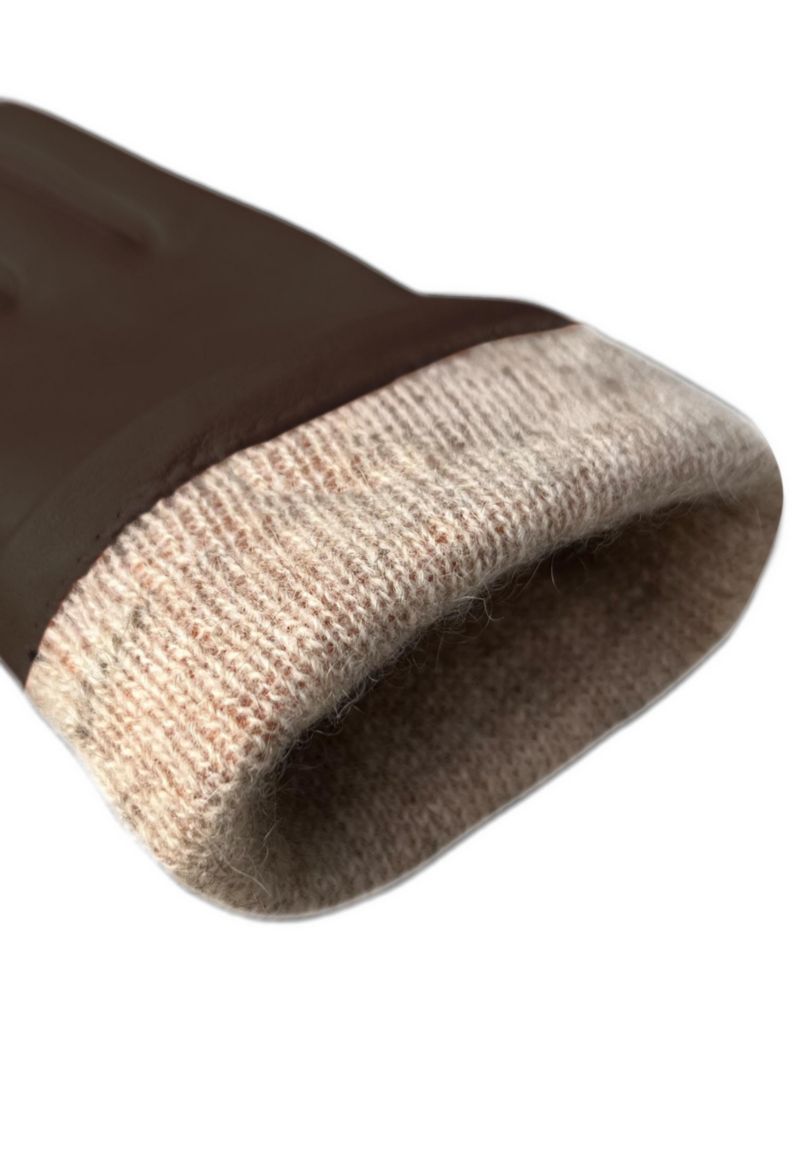 Women`s Premium Lamb Leather Touchscreen Gloves Style Lola Cashmere Lining