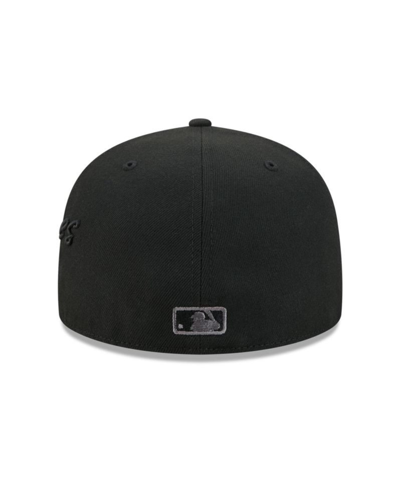 Men's Black New York Yankees Side Script 59FIFTY Fitted Hat