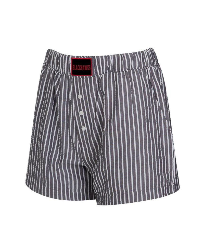 Women's Charcoal Chicago Blackhawks 2-Pack Boxer Shorts Set