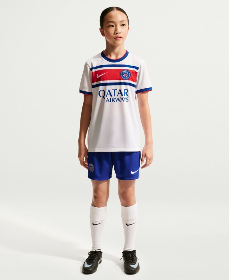 Big Boys and Girls White Paris Saint-Germain 2026/27 Away Pre-Match Jersey