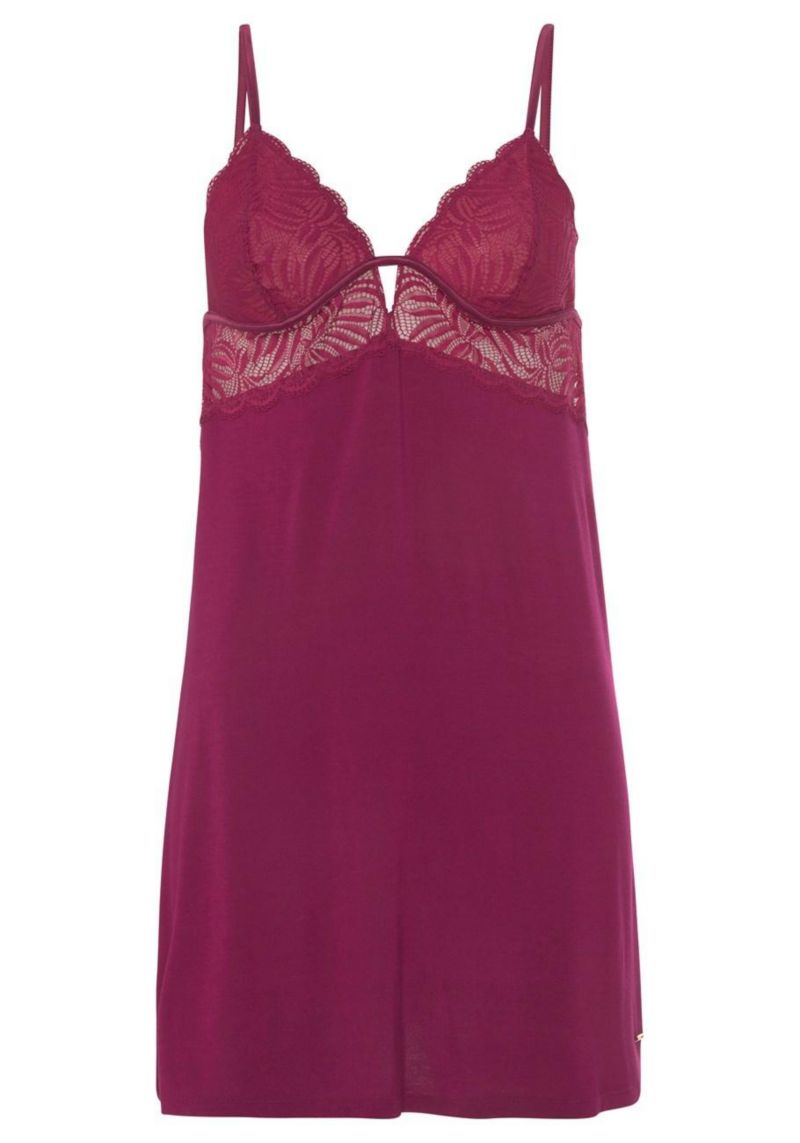 Women's Viscose Back Cutout Lace Everyday Comfort Negligee