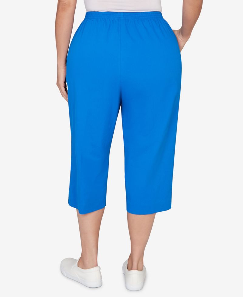 Plus Size Lady Liberty Heat Set Side Seam Pocket Capri Pants