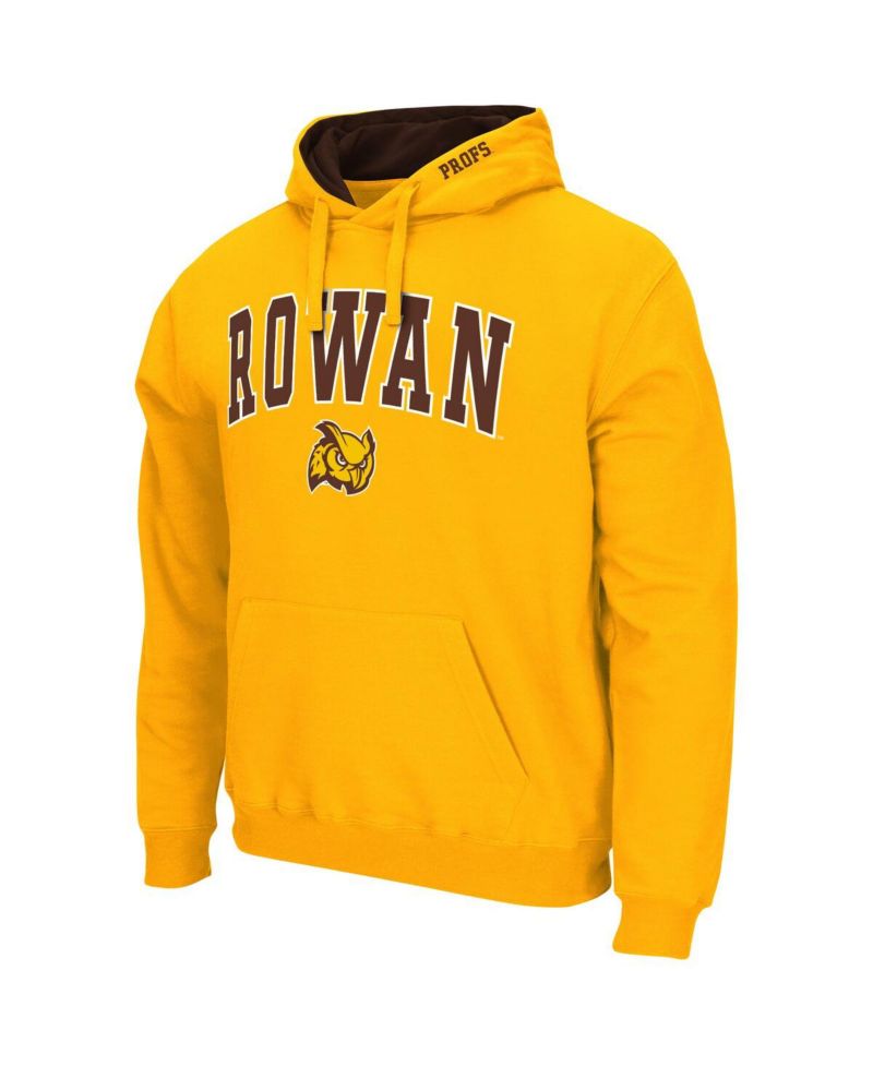 Men's Gold Rowan Profs Arch & Logo Pullover Hoodie