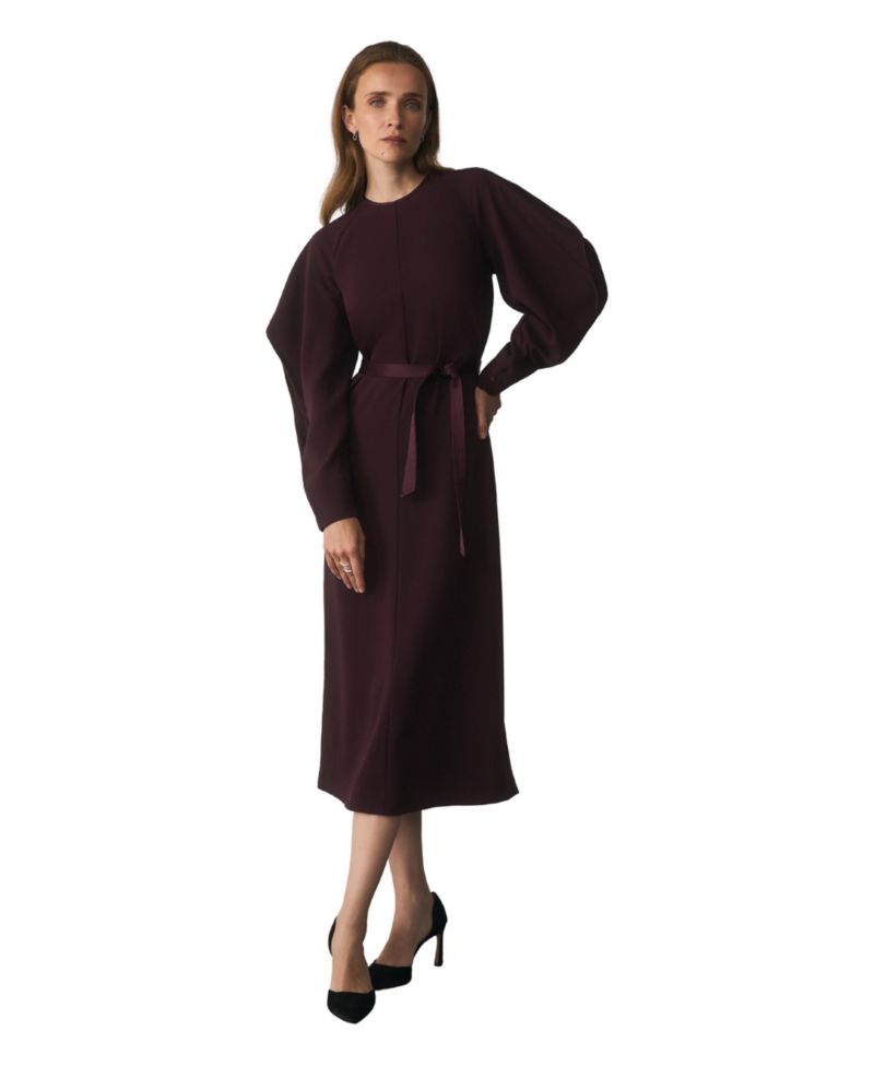 Women's Asti Long-Sleeve Puff-Sleeve Midi Dress