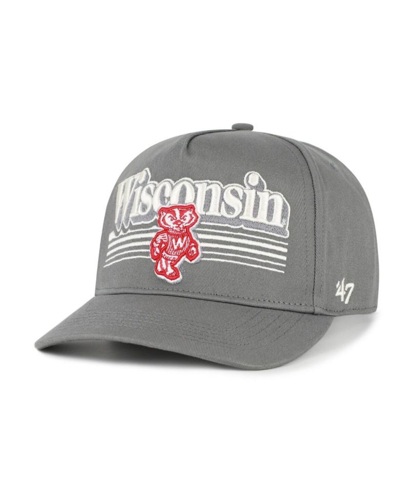 Men's Gray Wisconsin Badgers Script Fade Hitch Adjustable Hat