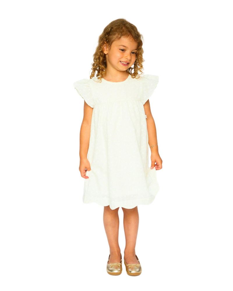 Little Girls Printed Poplin Dress Off