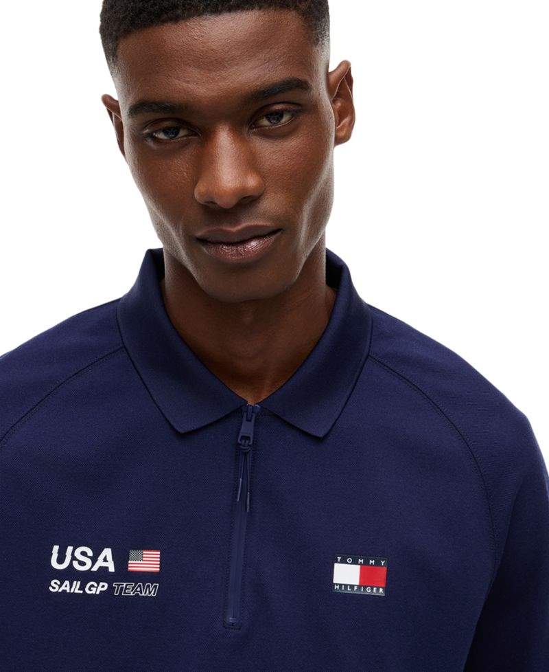 x U.S. SailGP Men's Performance Collared Regular-Fit Polo Shirt