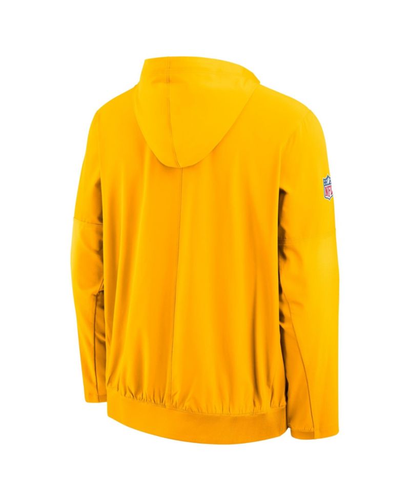 Men's Gold Pittsburgh Steelers Alt Anorak Half-Zip Hooded Jacket