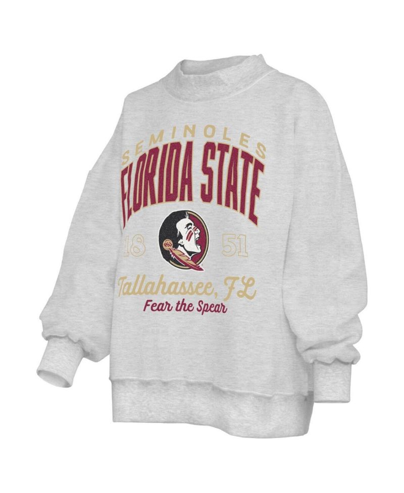 Women's Heather Gray Florida State Seminoles Reversible Sweatshirt