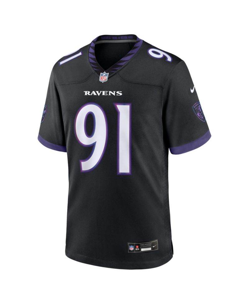Men's Trey Hendrickson Black Baltimore Ravens Alternate Game Jersey