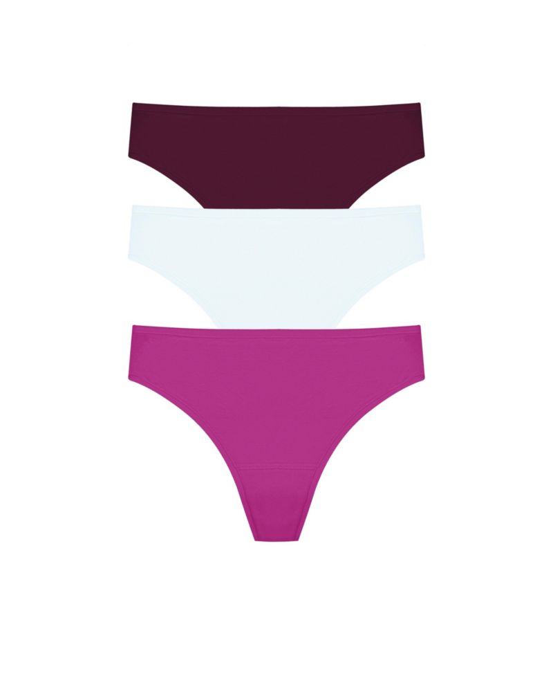 Women's Bliss Bare Cotton Thong 3-Pack