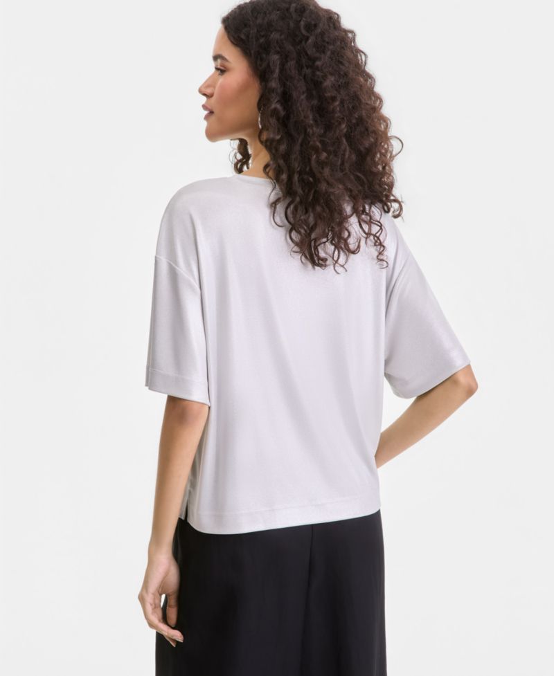 Women's Metallic Foil Crewneck T-Shirt