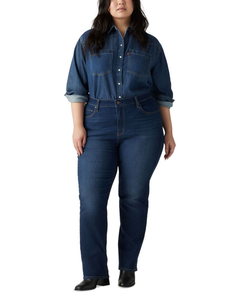 Plus Size Chelsea High-Rise Straight-Leg Jeans