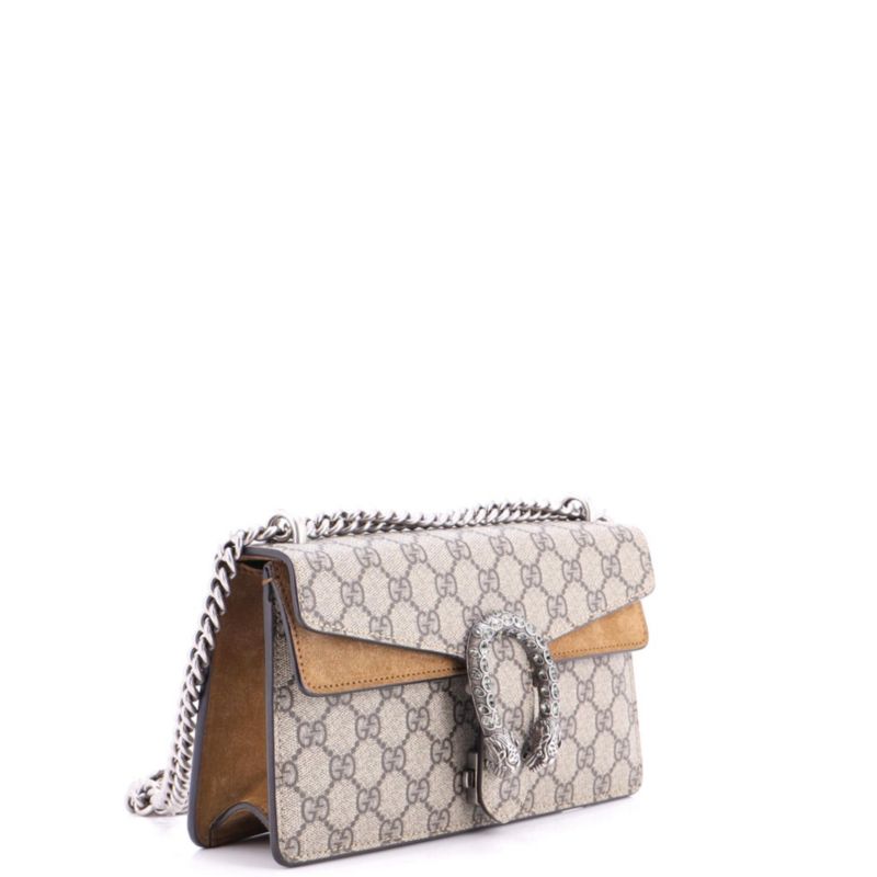 Small Dionysus Bag GG Coated Canvas with Crystal Embellished Metal