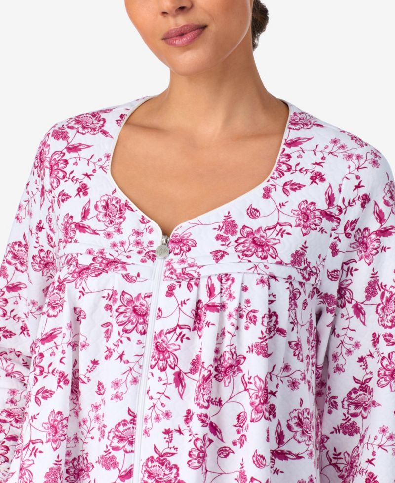 Women's Long-Sleeve Quilt Hexagon Duster Robe