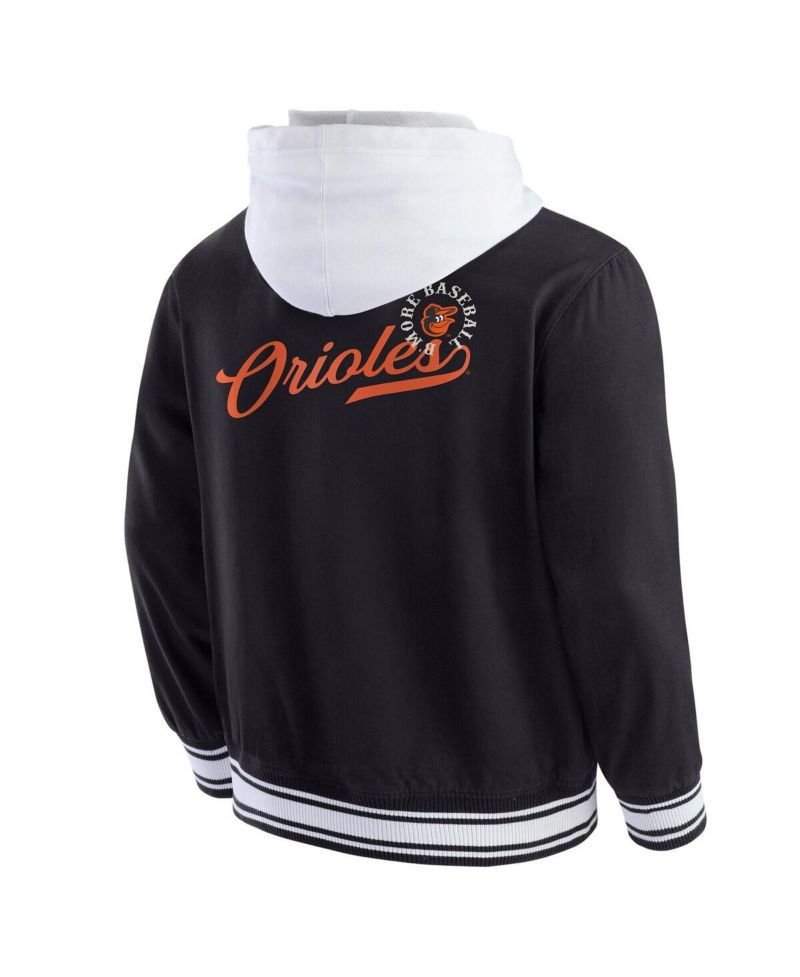 Men's Black Baltimore Orioles Full-Snap Hooded Jacket