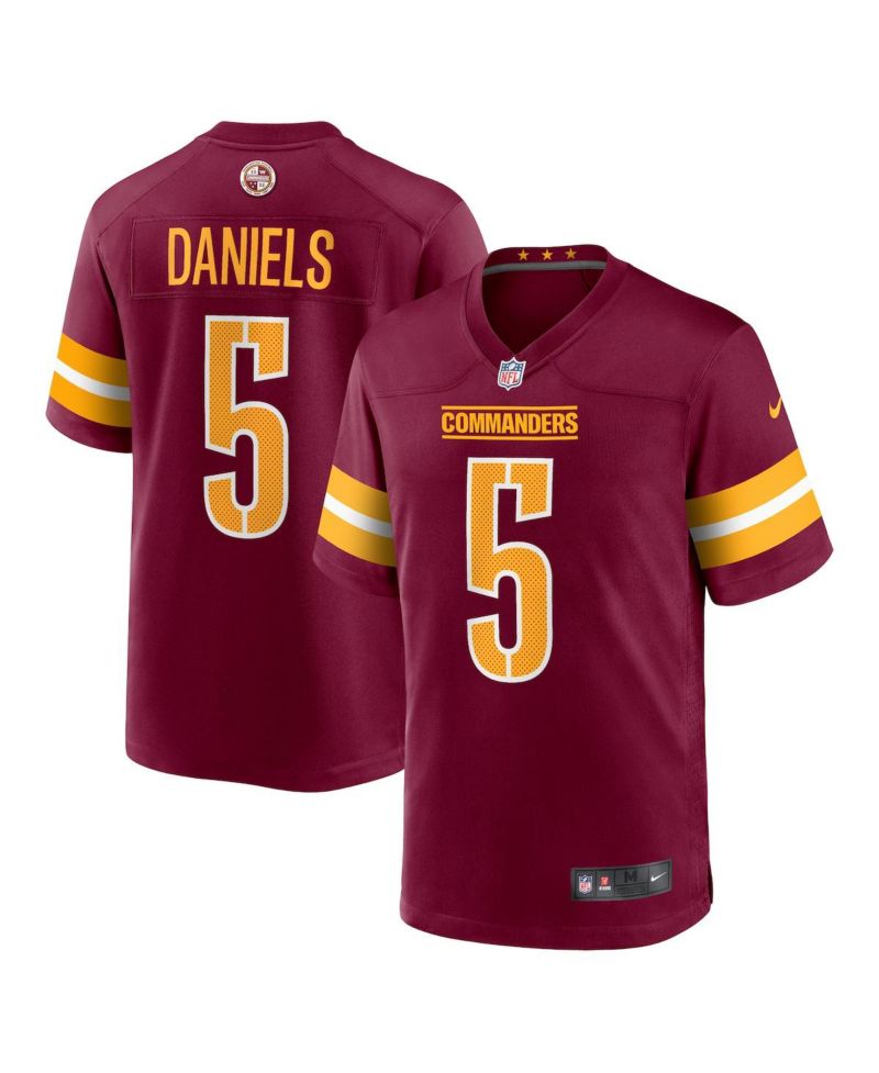 Men's Jayden Daniels Washington Commanders 2024 NFL Draft First Round Pick Player Game Jersey