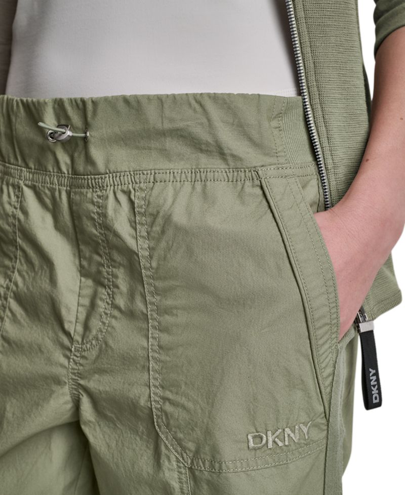 Women's High-Rise Cotton Poplin Bungee Joggers