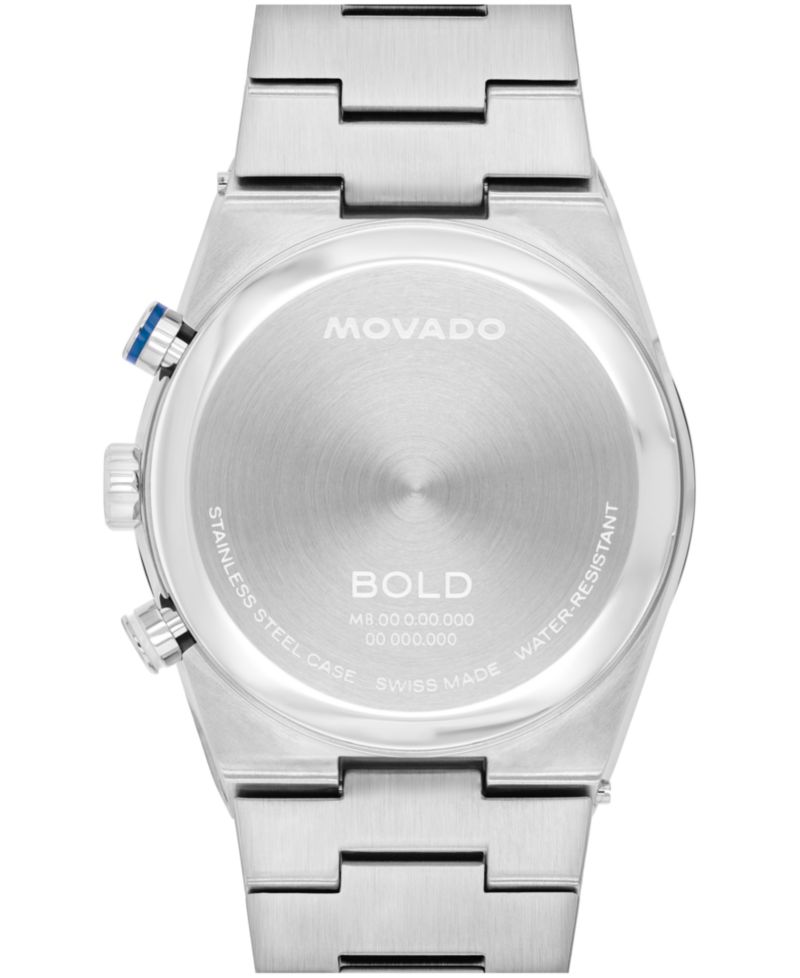 Men's Bold Quest Swiss Quartz Chrono Stainless Steel Watch 42mm