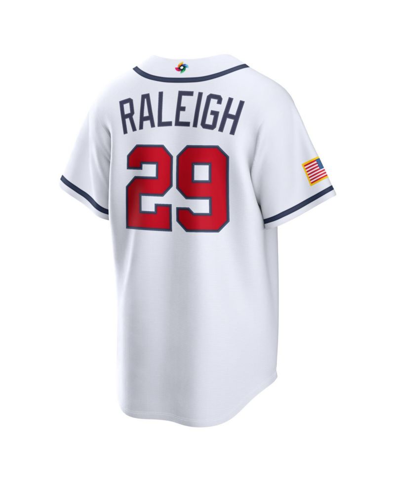 Men's Cal Raleigh White USA Baseball 2026 World Baseball Classic Home Stadium Jersey