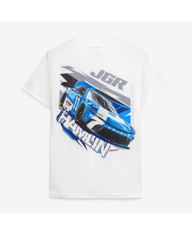 Men's White Denny Hamlin 11 Progressive T-Shirt