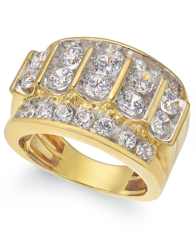 Men's Diamond Elevated Cluster Ring (3 ct. t.w.) in 10k Gold