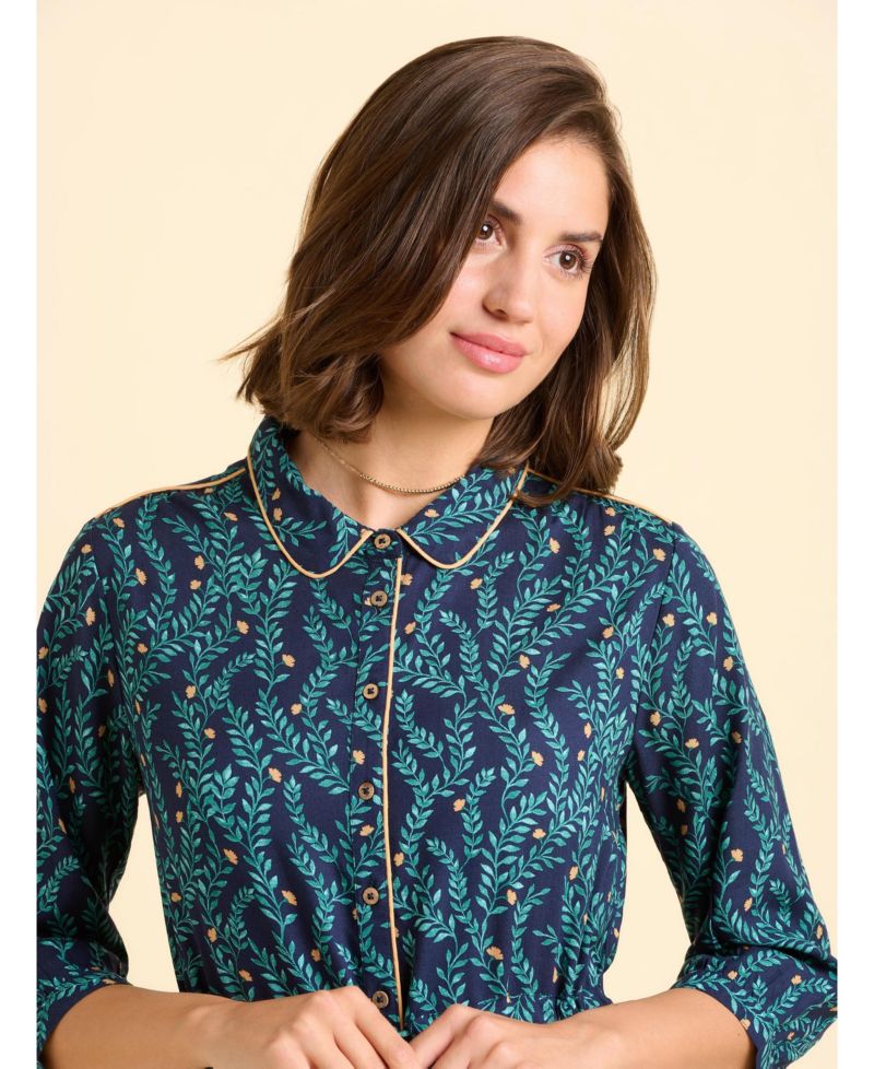 Women's Skye 3/4 Sleeve Shirt Midi Dress