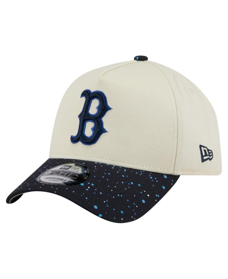 Men's Cream Boston Red Sox Speckle A-Frame 9FORTY Adjustable Hat