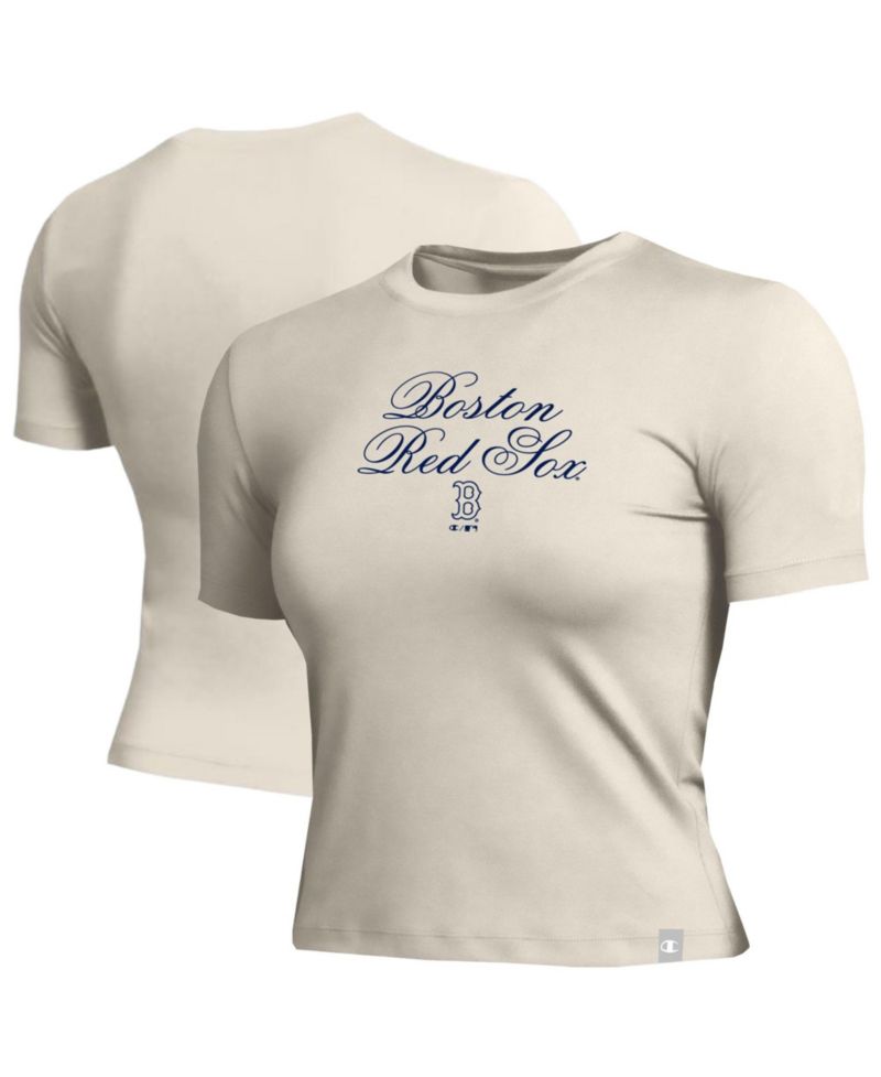 Women's Boston Red Sox Fitted Cropped T-Shirt