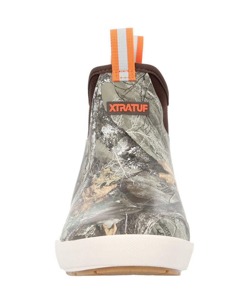 Men's Outdoors Faux Shearling Lining Ankle Deck Boots