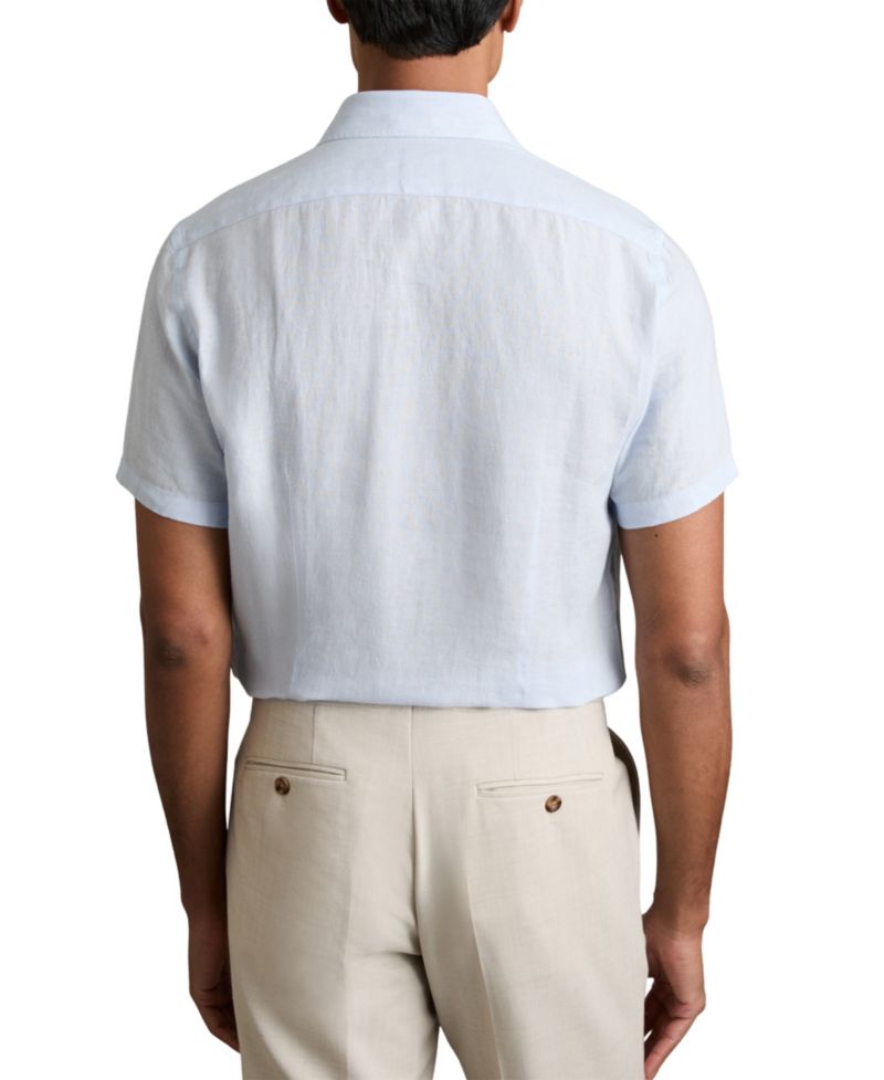 Men's Holiday Linen Short-Sleeve Shirt