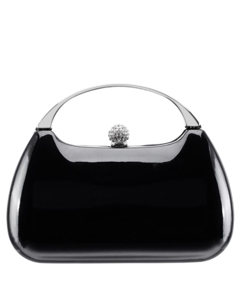 Women's Metallic Minaudiere bag with Metal Handle